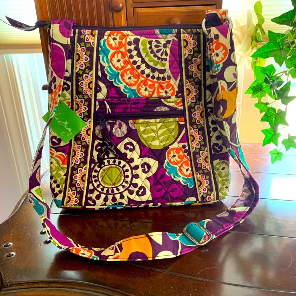 !NwT! VERA BRADLEY Plum Crazy Hipster Crossbody Handbag